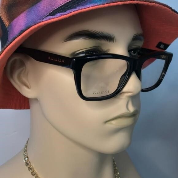 💯 - New Authentic Gucci GG1177O Eyeglasses 004 - Black - Transparent - Picture 1 of 13